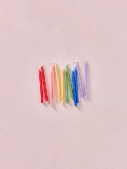 Hand-dipped 100% Beeswax Birthday Candles | Rainbow