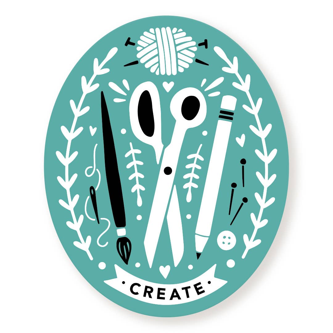 Creator's Club Create Vinyl Sticker: Black