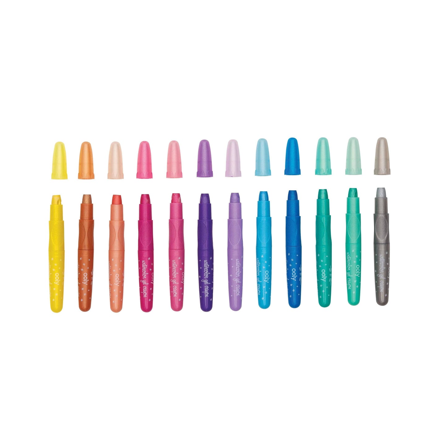 Rainbow Sparkle Watercolor Gel Crayons - Set of 12