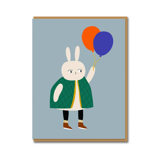 Bunny Birthday Greeting Card by Aless Baylis