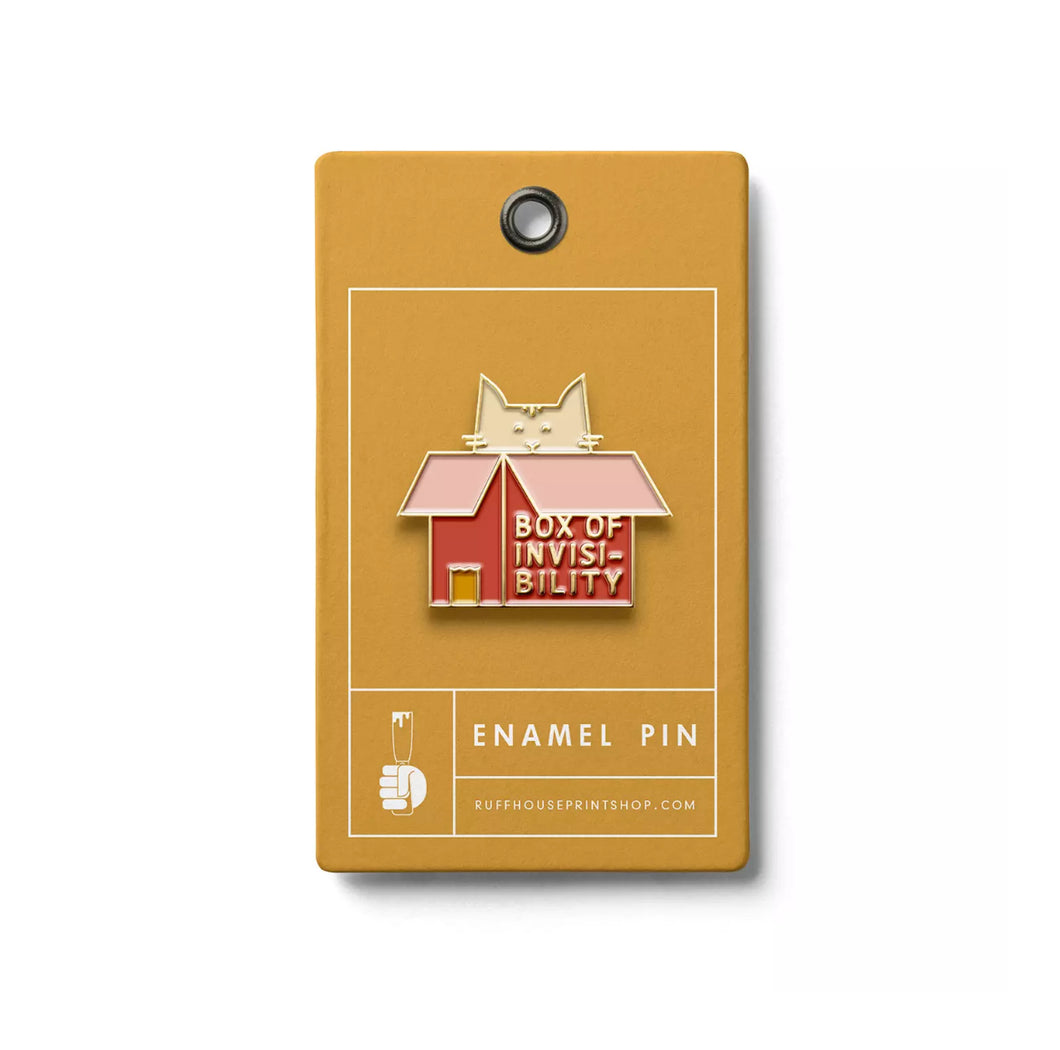 Cat in Box Enamel Pin