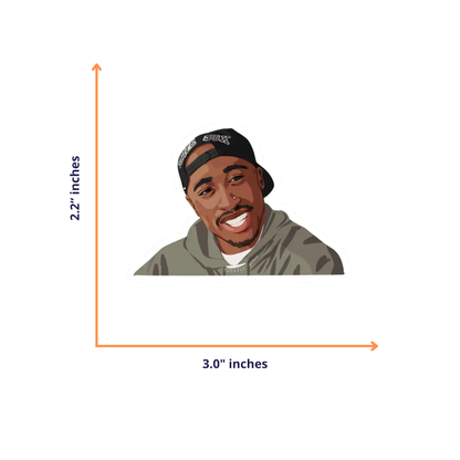 Tupac Stickers | Hip-Hop Legend | Rap Icon | 90s Music Gift