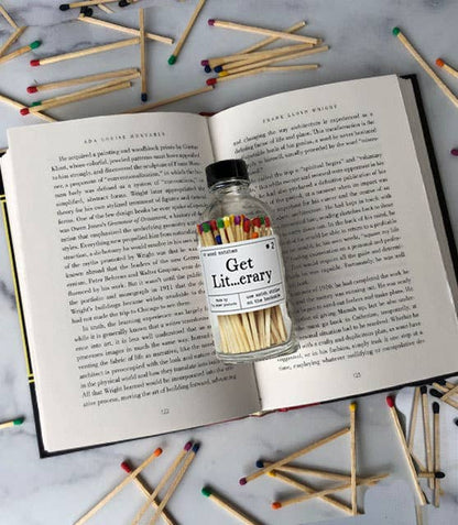 Get Lit...erary Rainbow  Safety Match Bottle