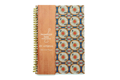 African Print Soft Cover Spiral Notebook - Circles