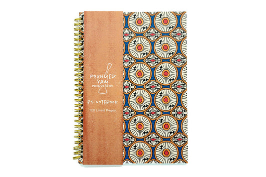 African Print Soft Cover Spiral Notebook - Circles
