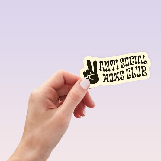 Anti Social Moms Club Sticker (Matte finish)