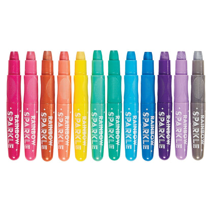 Rainbow Sparkle Watercolor Gel Crayons - Set of 12