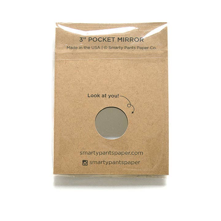 Pretty Risograph Pocket Mirror: Pink