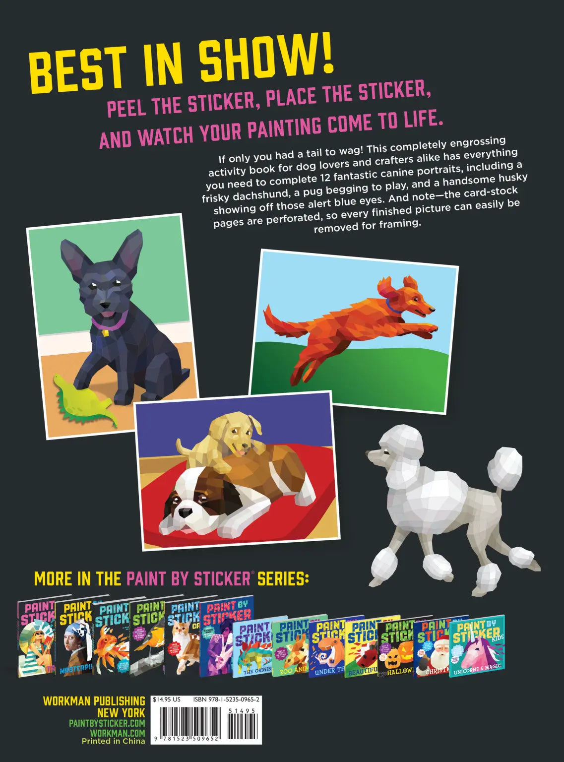 Paint by Sticker: Dogs: Create 12 Stunning Images One Sticker at a Time! | Workman Publishing
