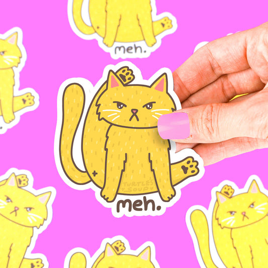 Meh Cat Butt Vinyl Sticker | Turtle’s Soup