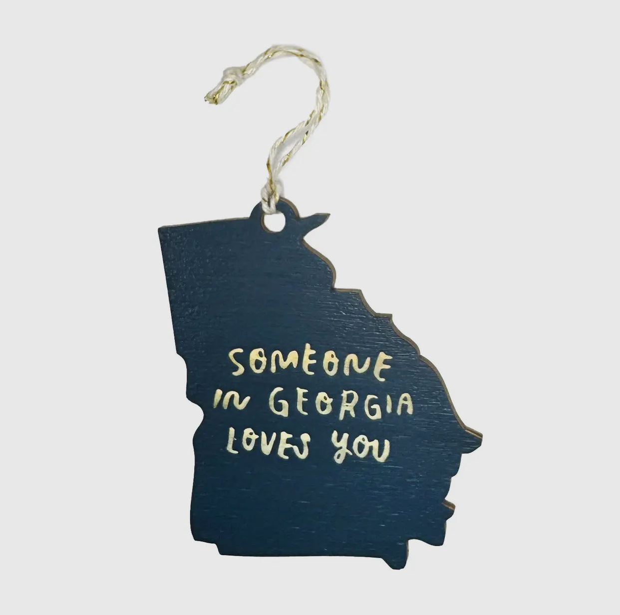 Someone in Georgia Loves You Teal Ornament