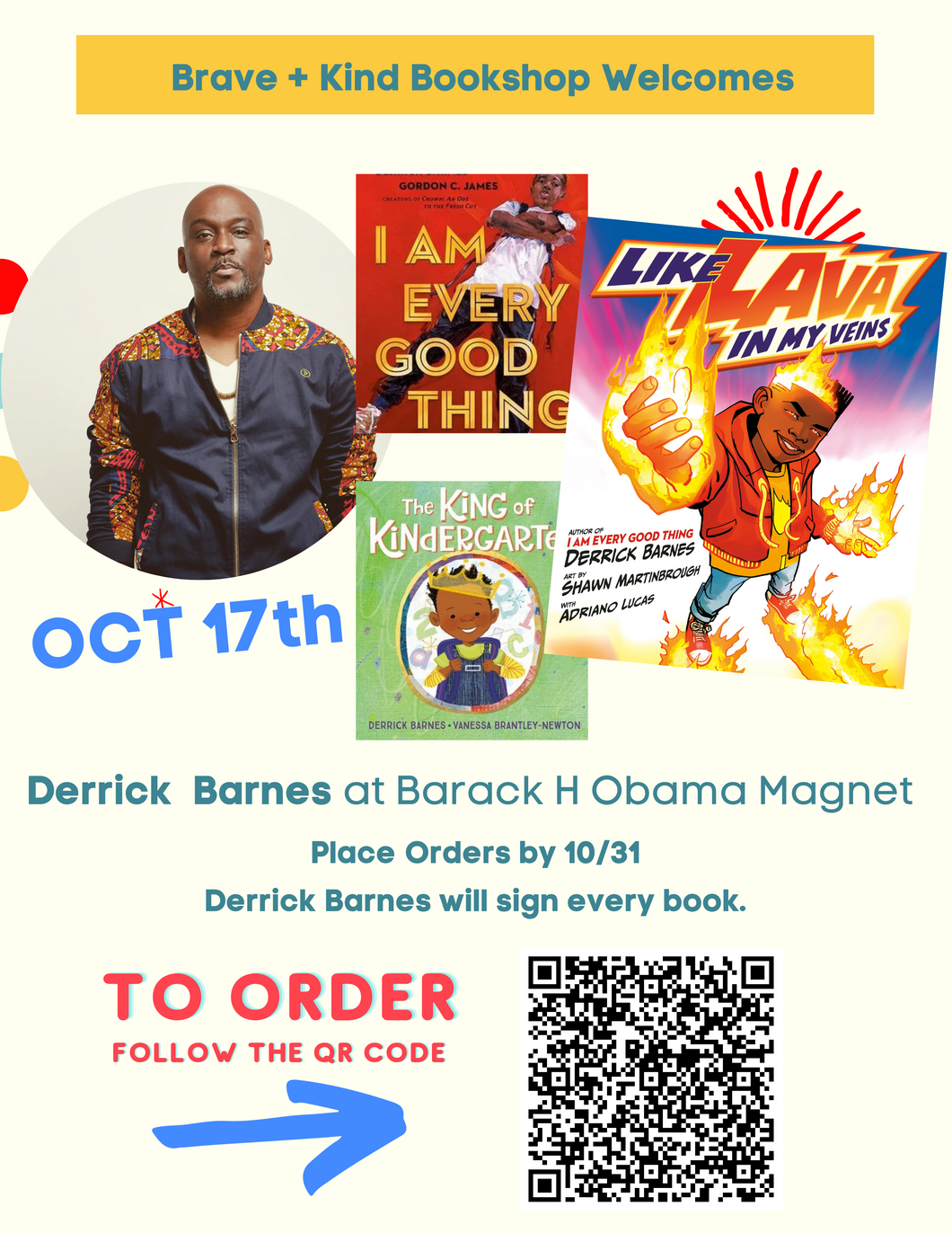 Derrick Barnes at Barack H Obama Magnet of Tech| Oct. 17th