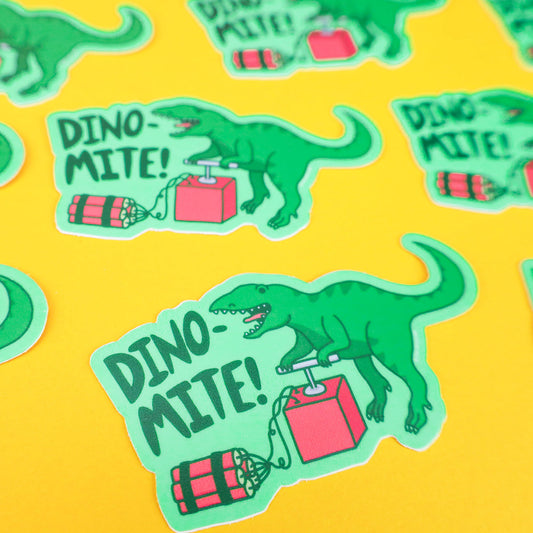 Dino-Mite! Vinyl Sticker | Turtle Soup