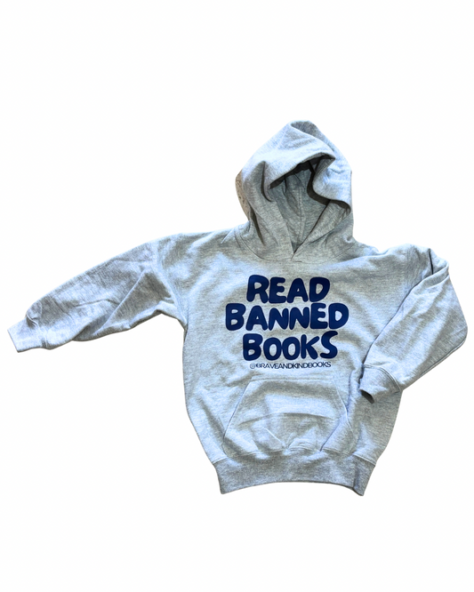 Read Banned Books Youth Sweatshirt - Light Gray