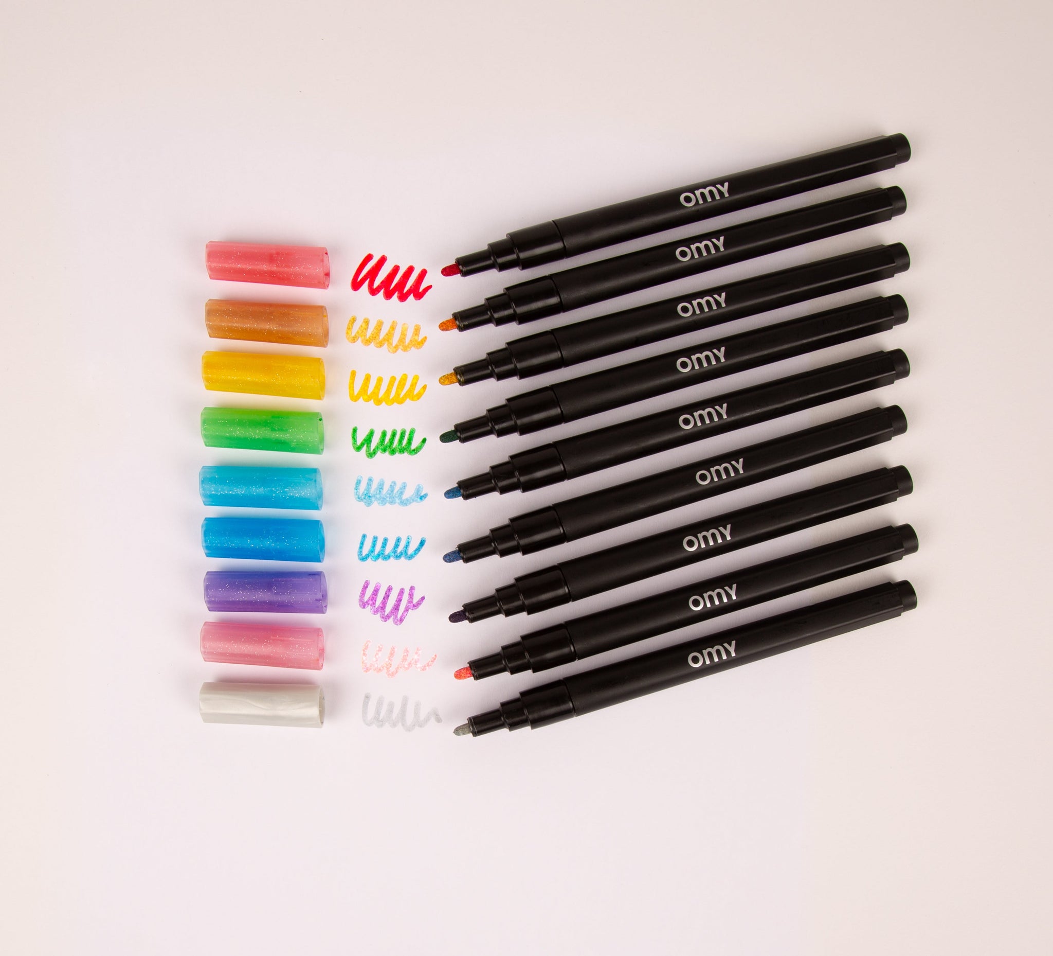 9 Glitter Markers Permanent  OMY – Brave + Kind Bookshop