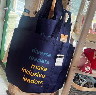 Diverse Readers Make Inclusive Leaders Navy Tote (Blue and Gold) | Truth & Gold