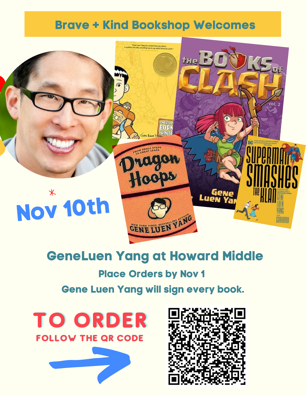 Gene Luen Yang at Howard Middle | Nov. 10