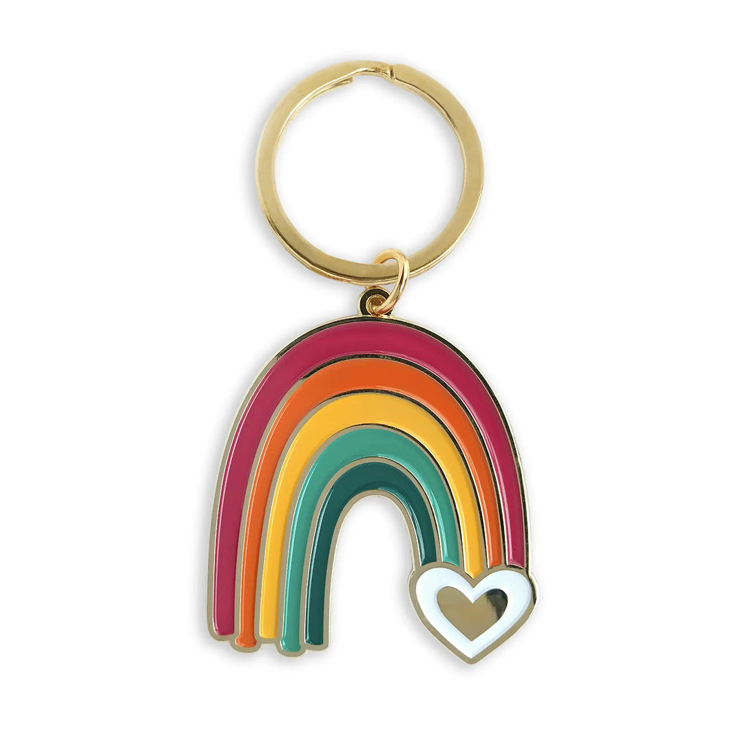 Rainbow Enamel Keychain | Night Owl Paper Goods