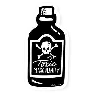 Toxic Masculinity Poison Bottle Vinyl Sticker