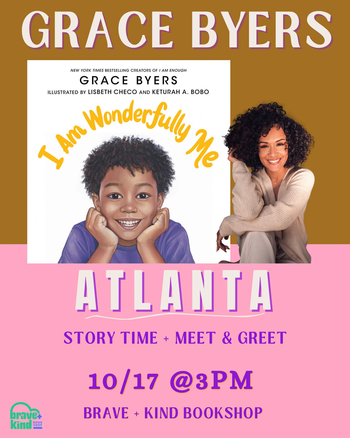 AUTHOR EVENT: STORY TIME w/ GRACE BYERS:  I AM WONDERFULLY ME | Oct 17th @ 3pm