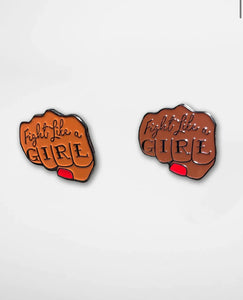 Fight Like A Girl Enamel Pin