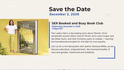 SER Booked & Busy Book Club: Virtual Conversation with Vanessa Miller | December 2, 2026