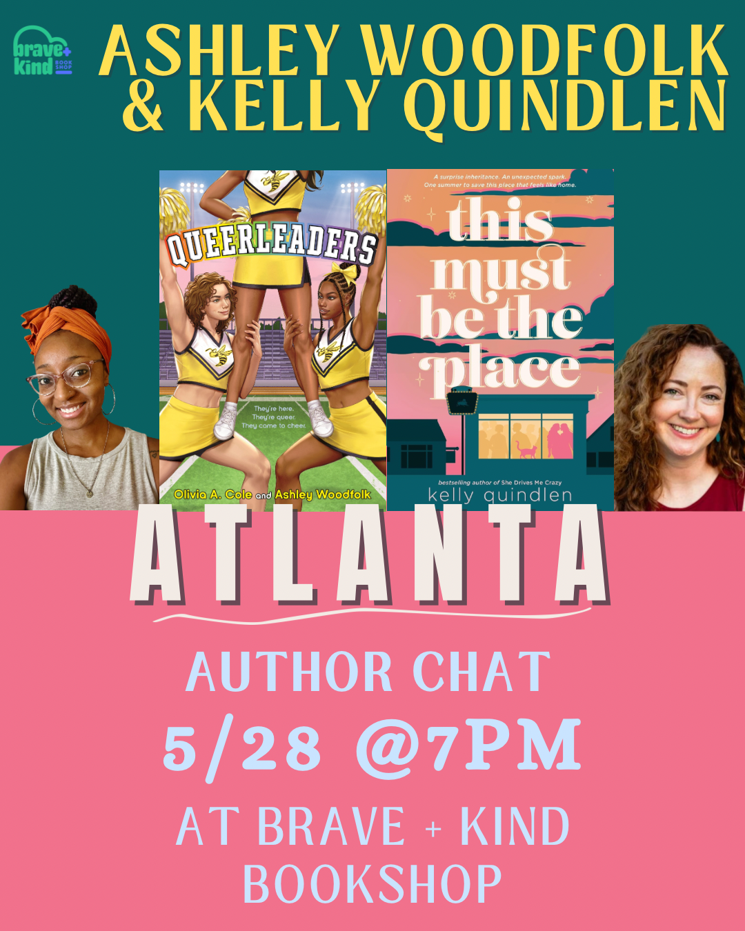 Author Event: Celebrate "Queerleaders" & "This Must Be the Place" with Ashley and Kelly | May 28 @ 7PM