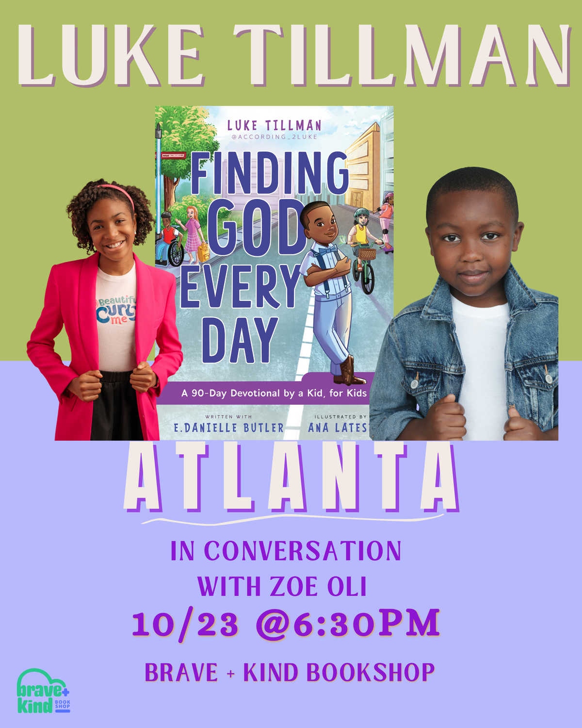 KIDS Author Event | Luke Tillman | Finding God Every Day | With Zoe Oli