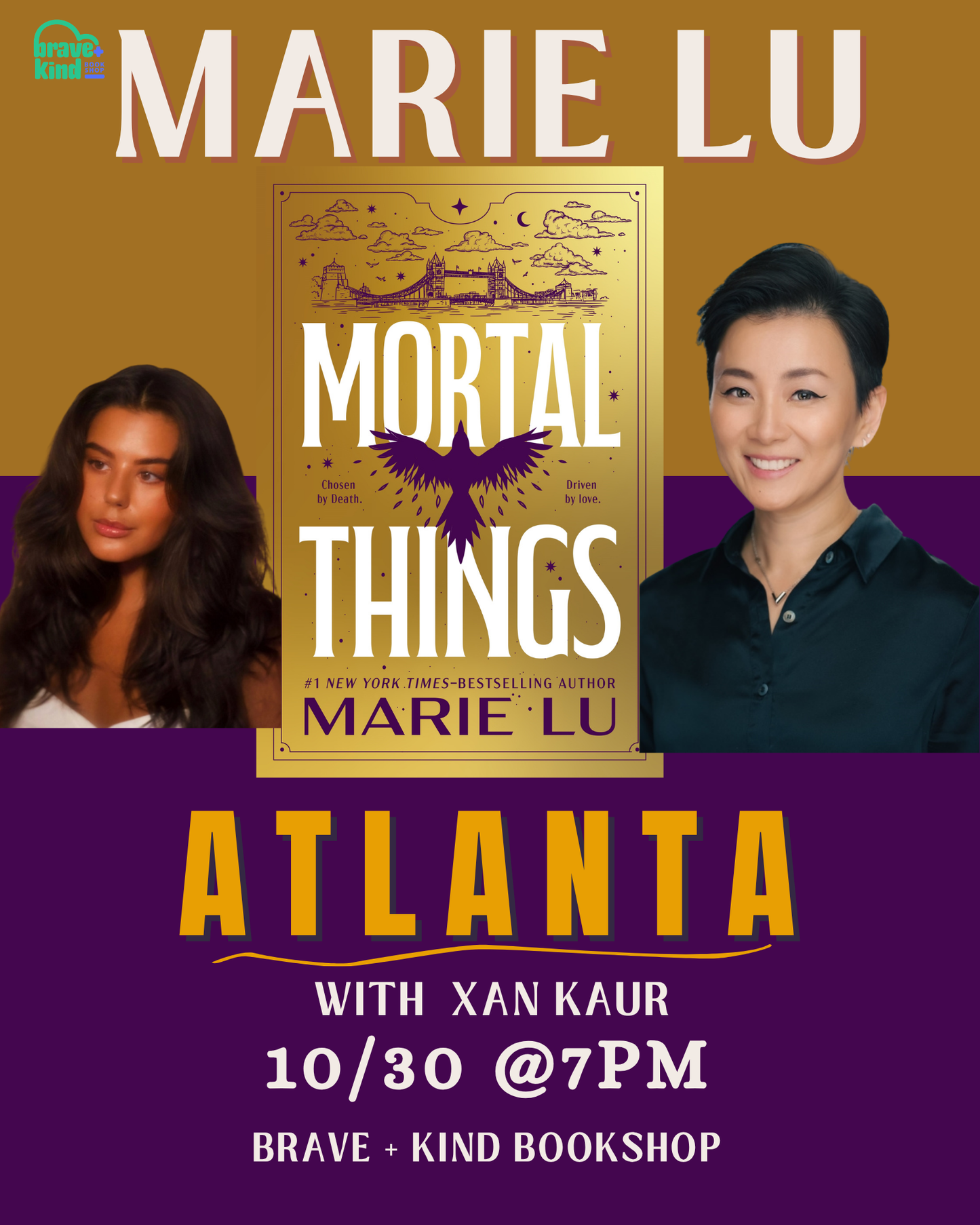 AUTHOR EVENT: MARIE LU brings MORTAL THINGS to Atlanta | OCT 30th @ 7PM