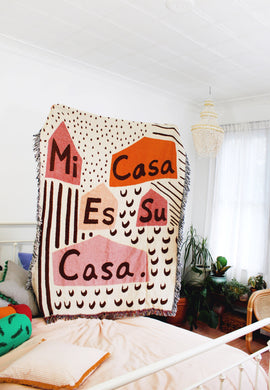 Mi Casa Es Su Casa Tapestry Blanket | Calhoun & Co.