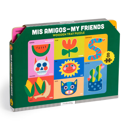 MIS Amigos-My Friends Wooden Tray Puzzle | Mudpuppy (Author) + Priscilla Moreno (Illustrated by)
