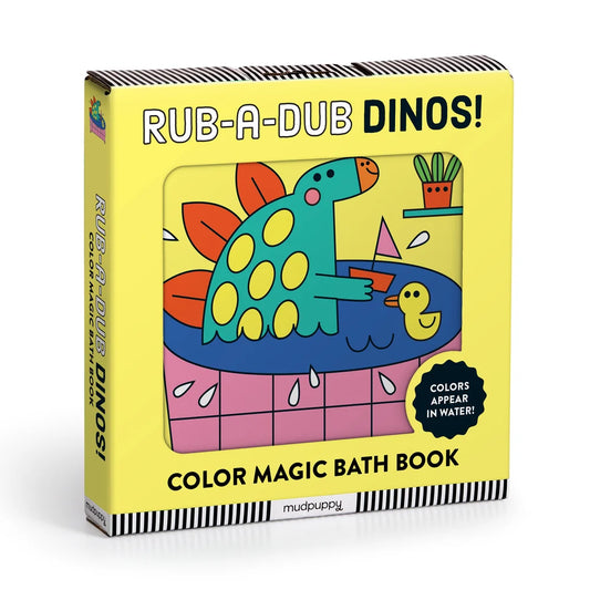 Rub-A-Dub Dinos! Color Magic Bath Book | Mudpuppy, Bellón