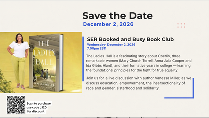 SER Booked & Busy Book Club: Virtual Conversation with Vanessa Miller | December 2, 2026