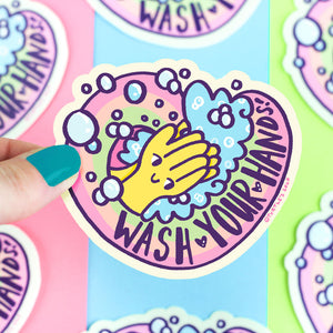 Wash Your Hands! Vinyl Sticker | Turtle’s Soup