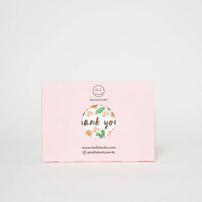 Boxed Set Thank You Floral Letterpress Greeting Cards by Hello!Lucky