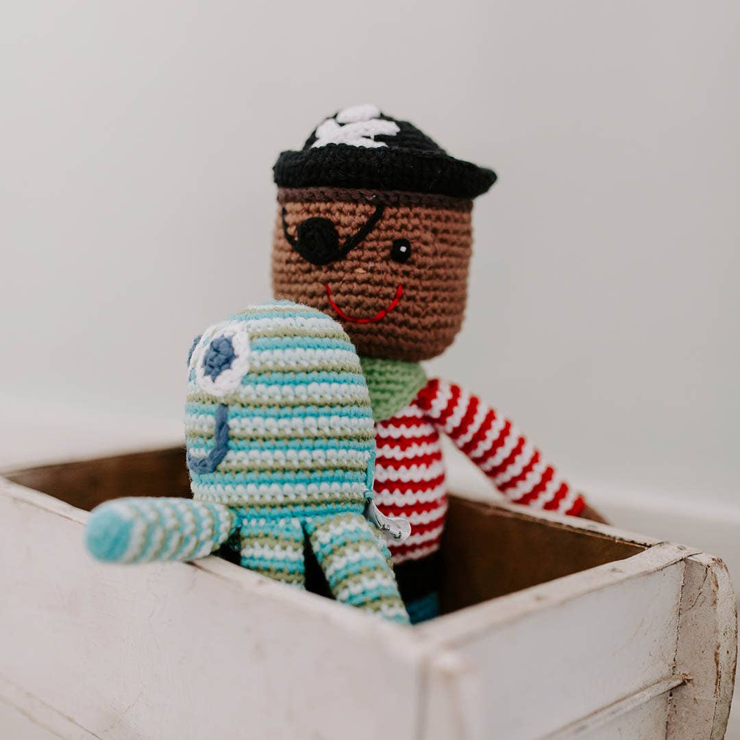 Peg Leg Pirate - Handmade Brown-Skinned Adventure Toy