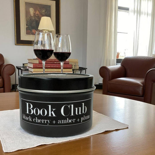 *New Scent* Book Club 4oz Candle Black Cherry + Amber + Plum