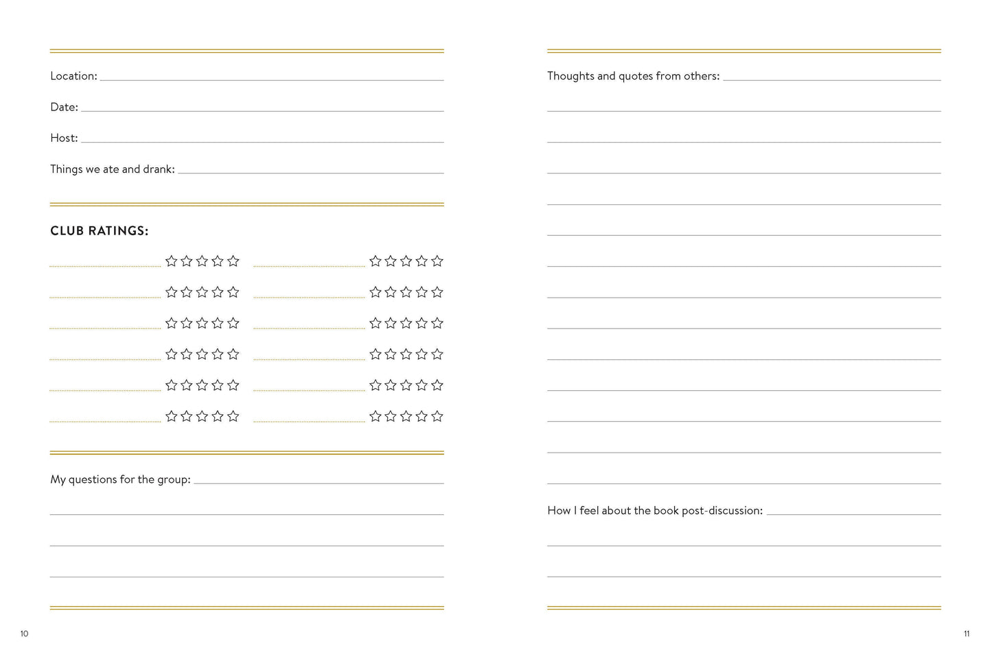 Bibliophile Book Club Journal