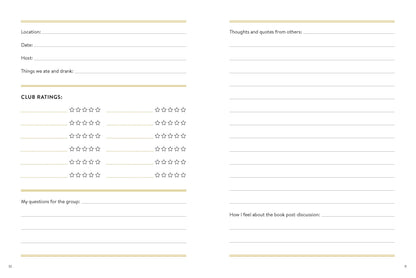 Bibliophile Book Club Journal