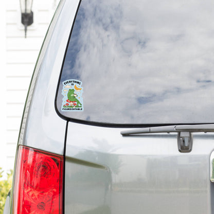 Positive Motivational Frog High Quality Vinyl Sticker