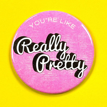 Pretty Risograph Pocket Mirror: Pink