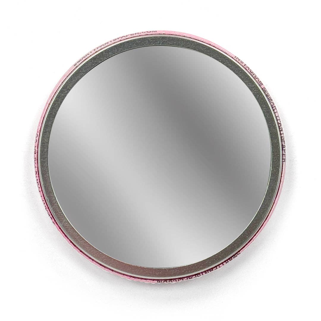 Pretty Risograph Pocket Mirror: Pink