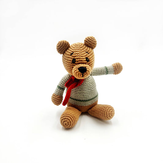 Handcrafted Velvety Boho Teddy Bears – Blue