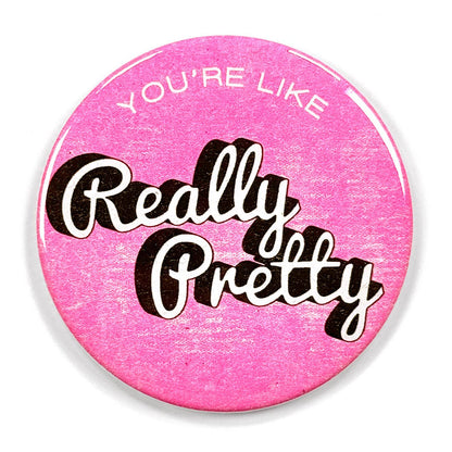 Pretty Risograph Pocket Mirror: Pink