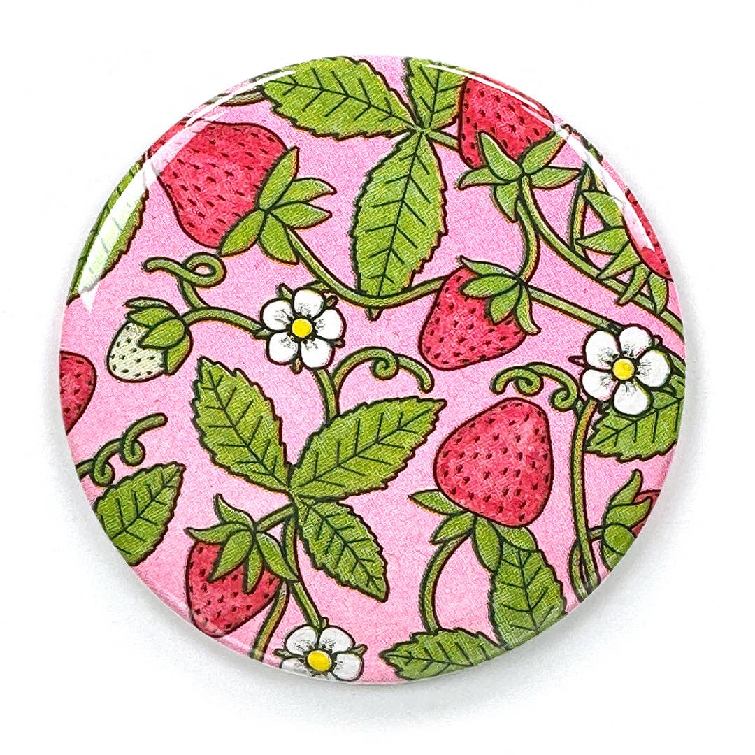 Strawberry pocket mirror