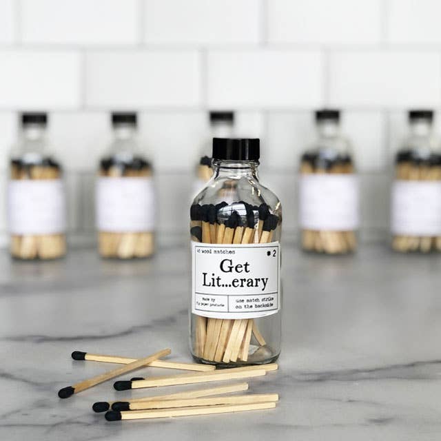 Get Lit...erary Rainbow  Safety Match Bottle