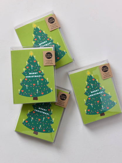 Boxed Set of 8 Cards | Merry Christmas Tree Greeting Cards