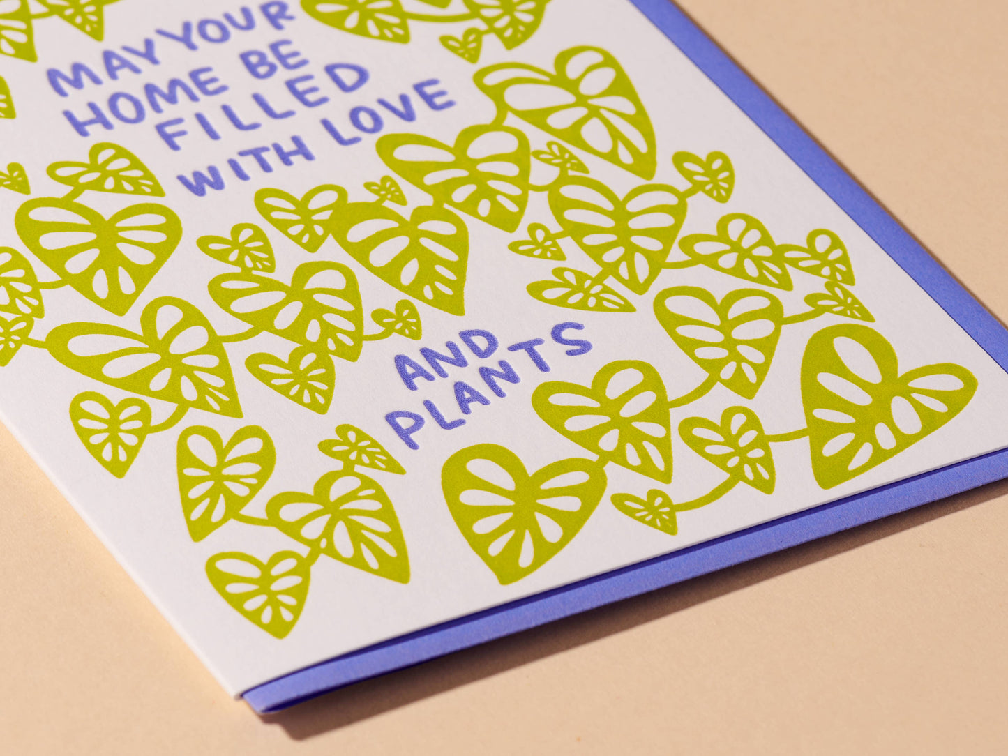 Love and Plants Letterpress Housewarming Card
