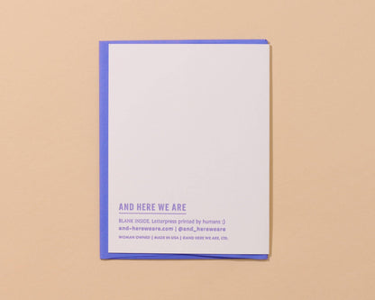 Love and Plants Letterpress Housewarming Card