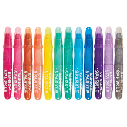 Rainbow Sparkle Watercolor Gel Crayons - Set of 12
